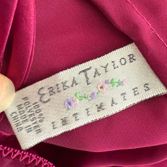 Vintage Erika Taylor Pink Silky Lounge Shorts Sleepwear Size Large‎ Fuschia - Picture 7 of 8